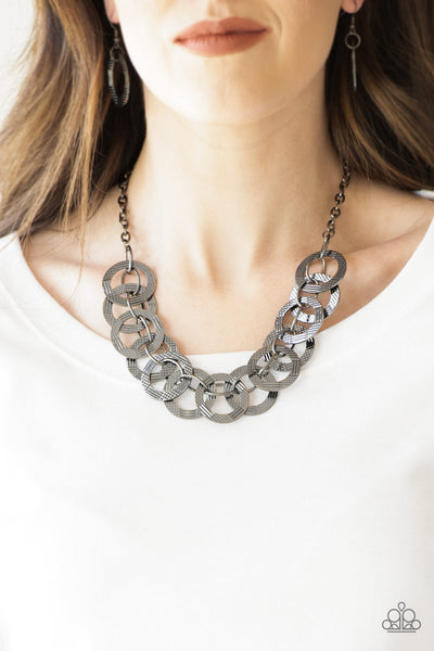 The Main Contender - Black gunmetal necklace