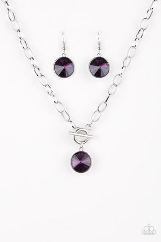 She Sparkles On - Purple necklace