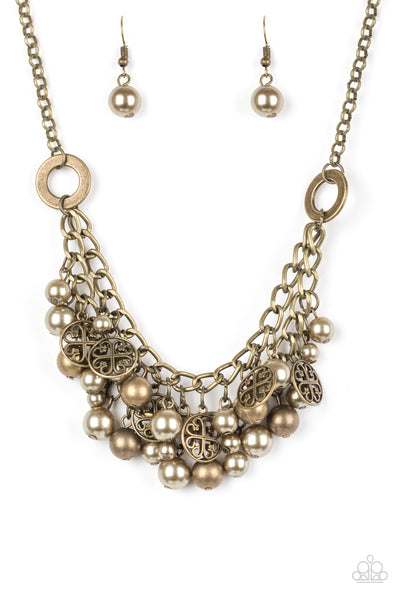 Cinderella Glam Brass Necklace