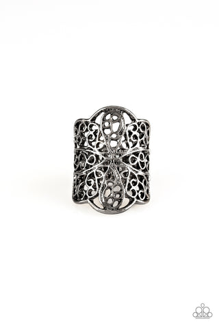 The Way You Make Me FRILL- Black gunmetal ring