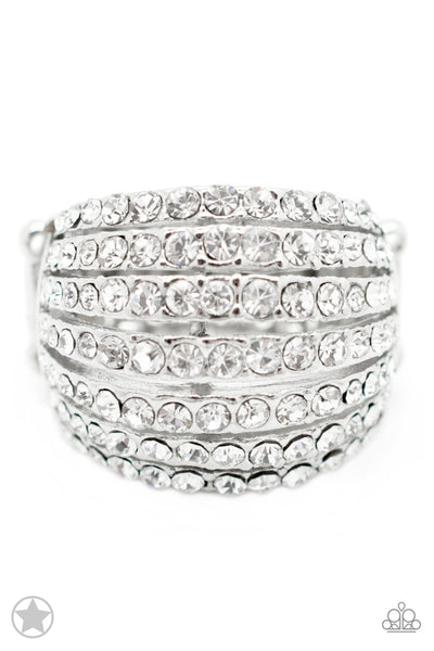 Blinding Brilliance - White blockbuster ring