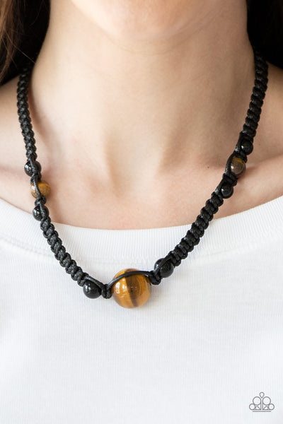 Earth Excursion - Black urban necklace