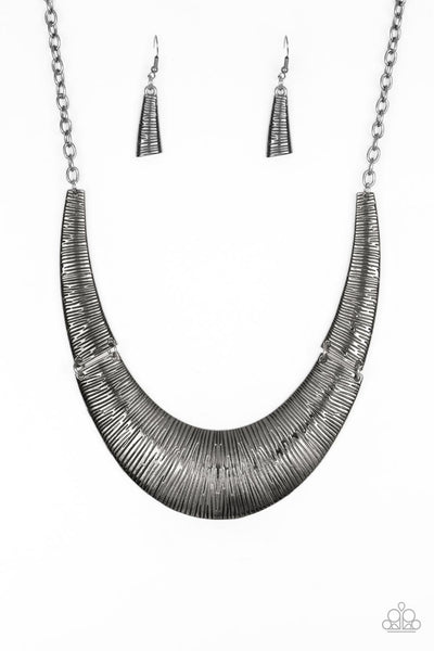 Feast or Famine - Black Gunmetal Necklace