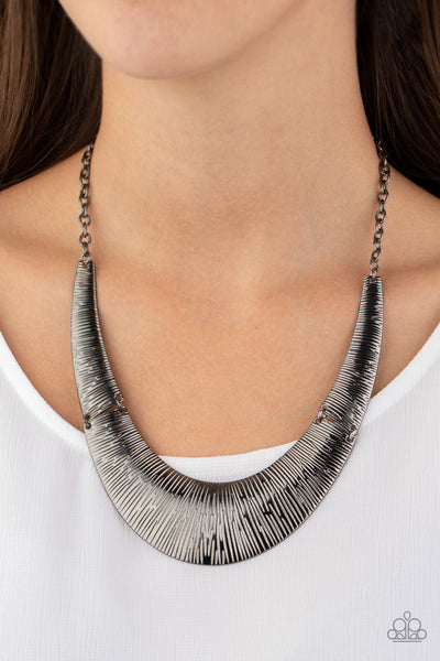 Feast or Famine - Black Gunmetal Necklace