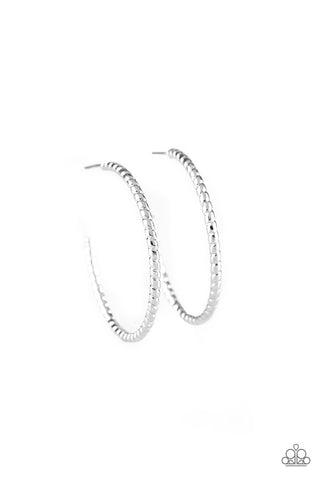 HOOP, Line, and Sinker - Silver earrings