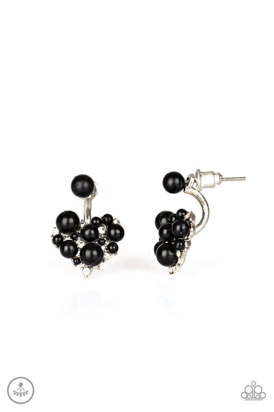 Star-Studded Success - Black Earring