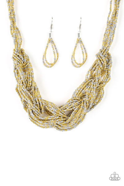 City Catwalk - Gold Necklace Seed Beads