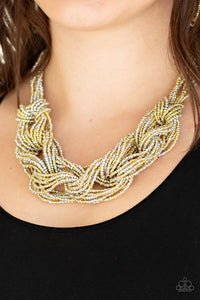 City Catwalk - Gold Necklace Seed Beads