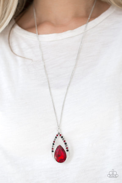 Notorious Noble - Multi Necklace Red