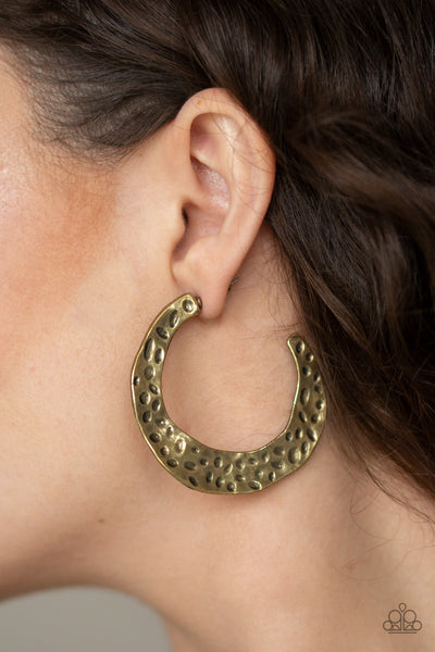 The HOOP Up - Brass earrings