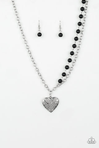 Forever In My Heart - Black necklace