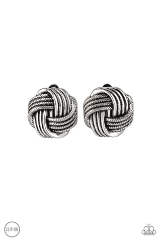 Noticeably Knotted - Silver earrings