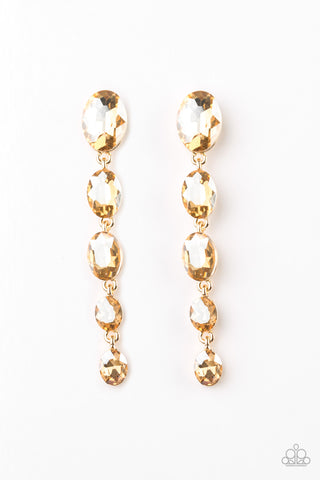 Red Carpet Radiance - Gold earrings