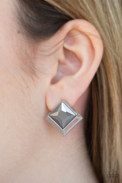 Stellar Square - Silver Earrings