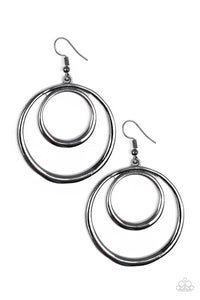 Put Your SOL Into It - Black gunmetal earrings