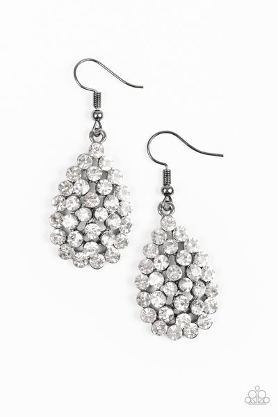 Sparkling Sparkle-naire - Black gunmetal earrings