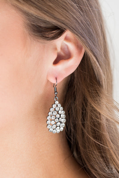 Sparkling Sparkle-naire - Black gunmetal earrings