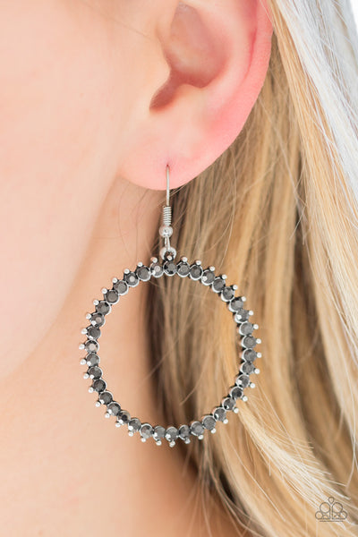 Spark Their Attention - Silver earrings