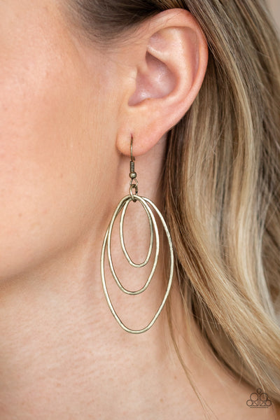 All OVAL The Place - Brass earrings