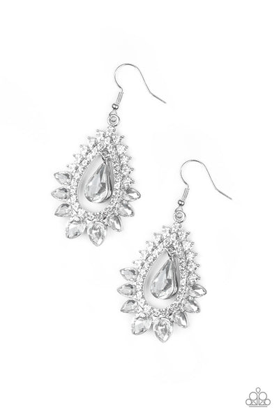 Boss Brilliance - White earrings