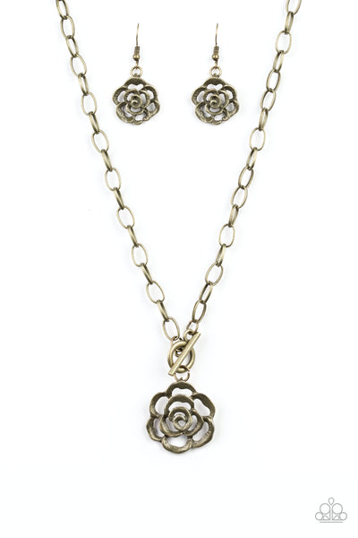 Beautifully In Bloom - Brass necklace