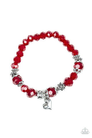 Right On The Romance - Red bracelet