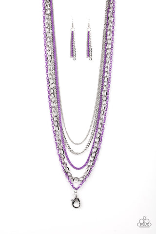 Industrial Vibrance - Purple necklace lanyard