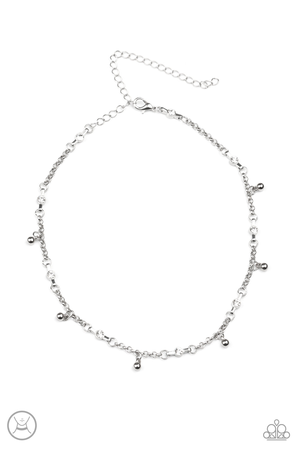 What A Stunner - White Necklace Choker