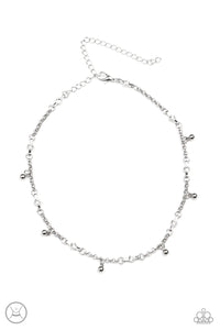What A Stunner - White Necklace Choker