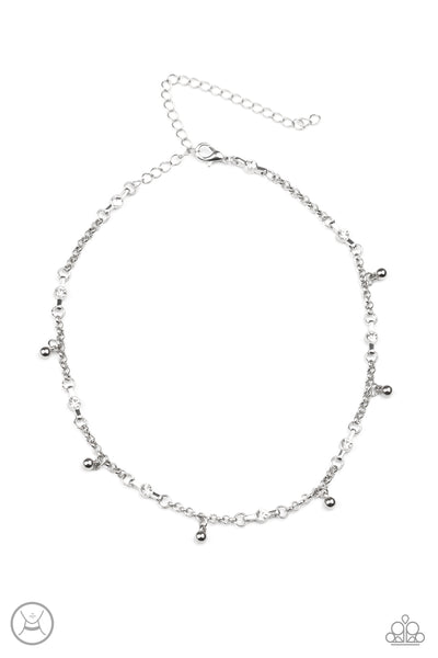 What A Stunner - White Necklace Choker