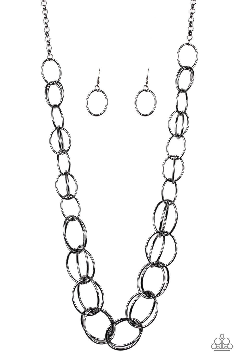 Elegantly Ensnared - Black Necklace