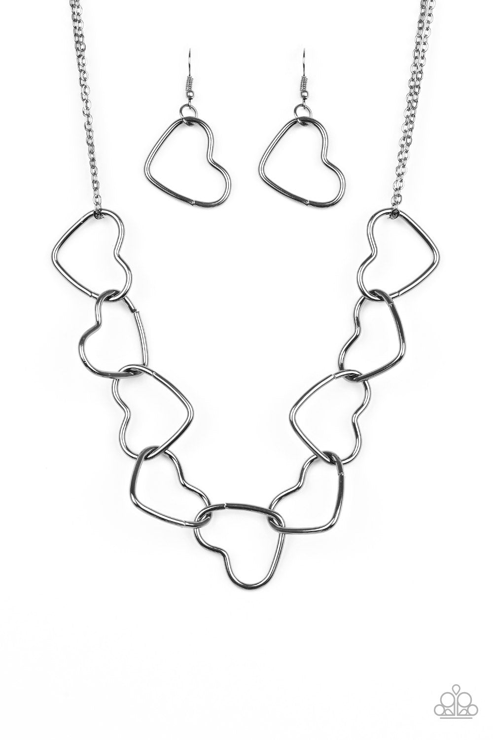 Unbreak My Heart - Black Gunmetal Necklace