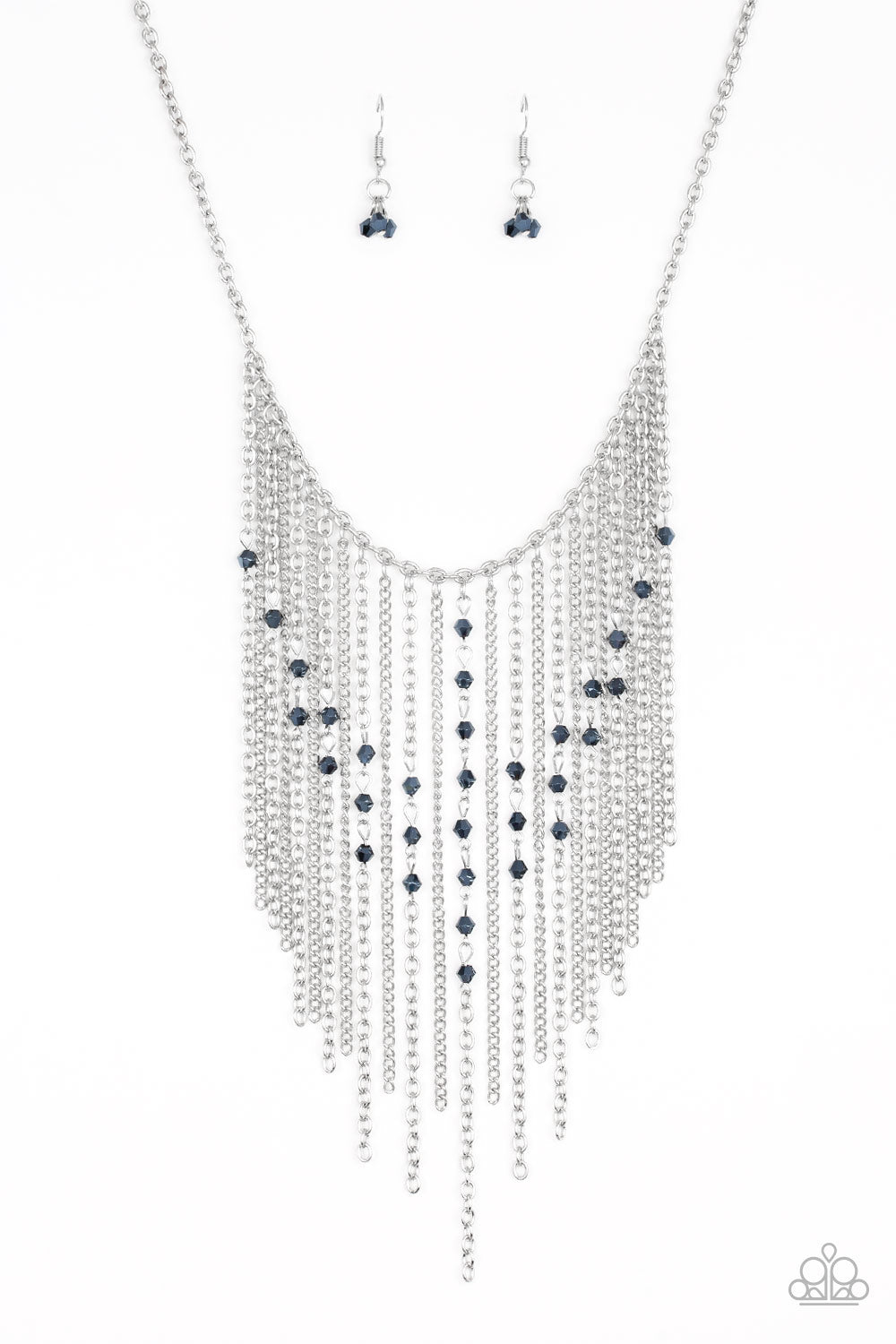 First Class Fringe - Blue necklace