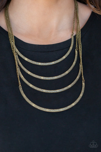 It Will Be Over MOON - Brass necklace