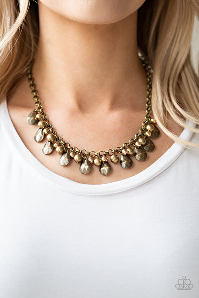 Stage Stunner - Brass necklace