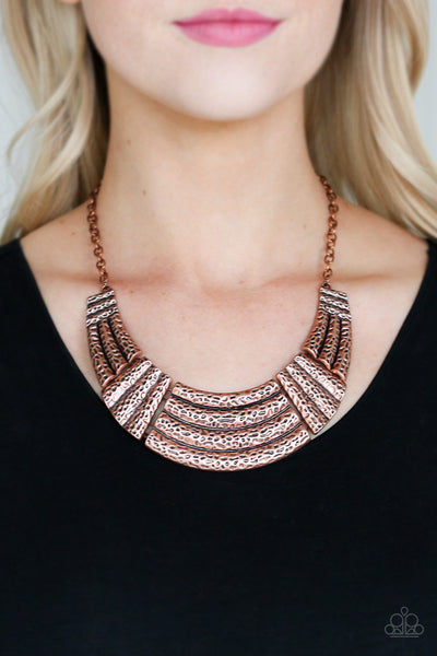 Ready To Pounce - Copper necklace