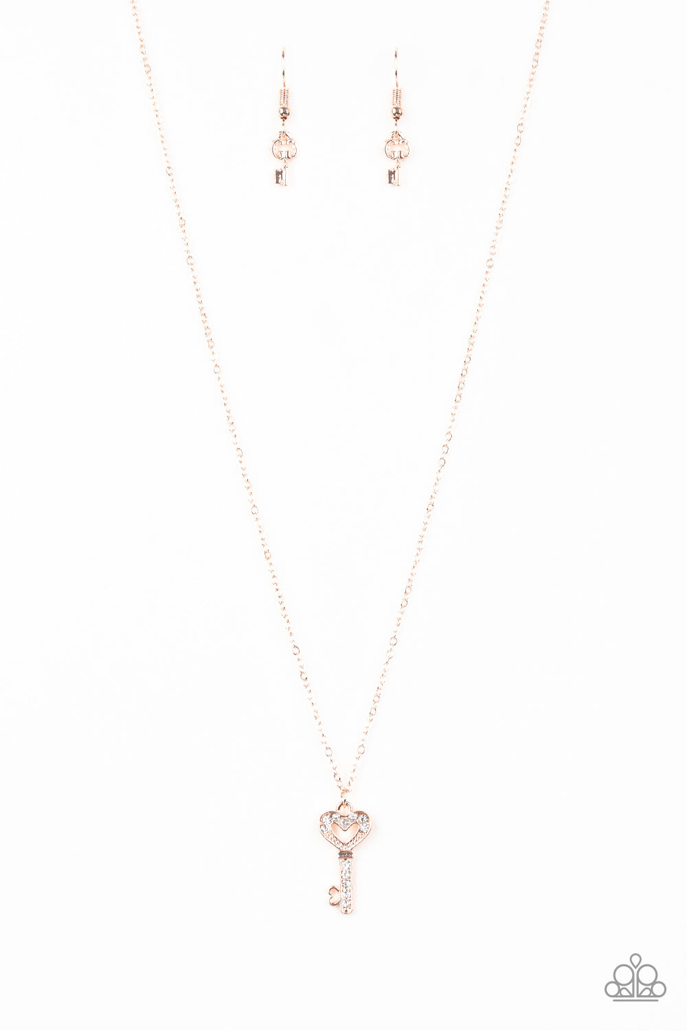 Lock Up Your Valuables - Rose Gold necklace