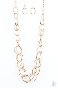 Elegantly Ensnared - Gold Necklace