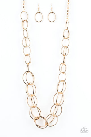 Elegantly Ensnared - Gold Necklace