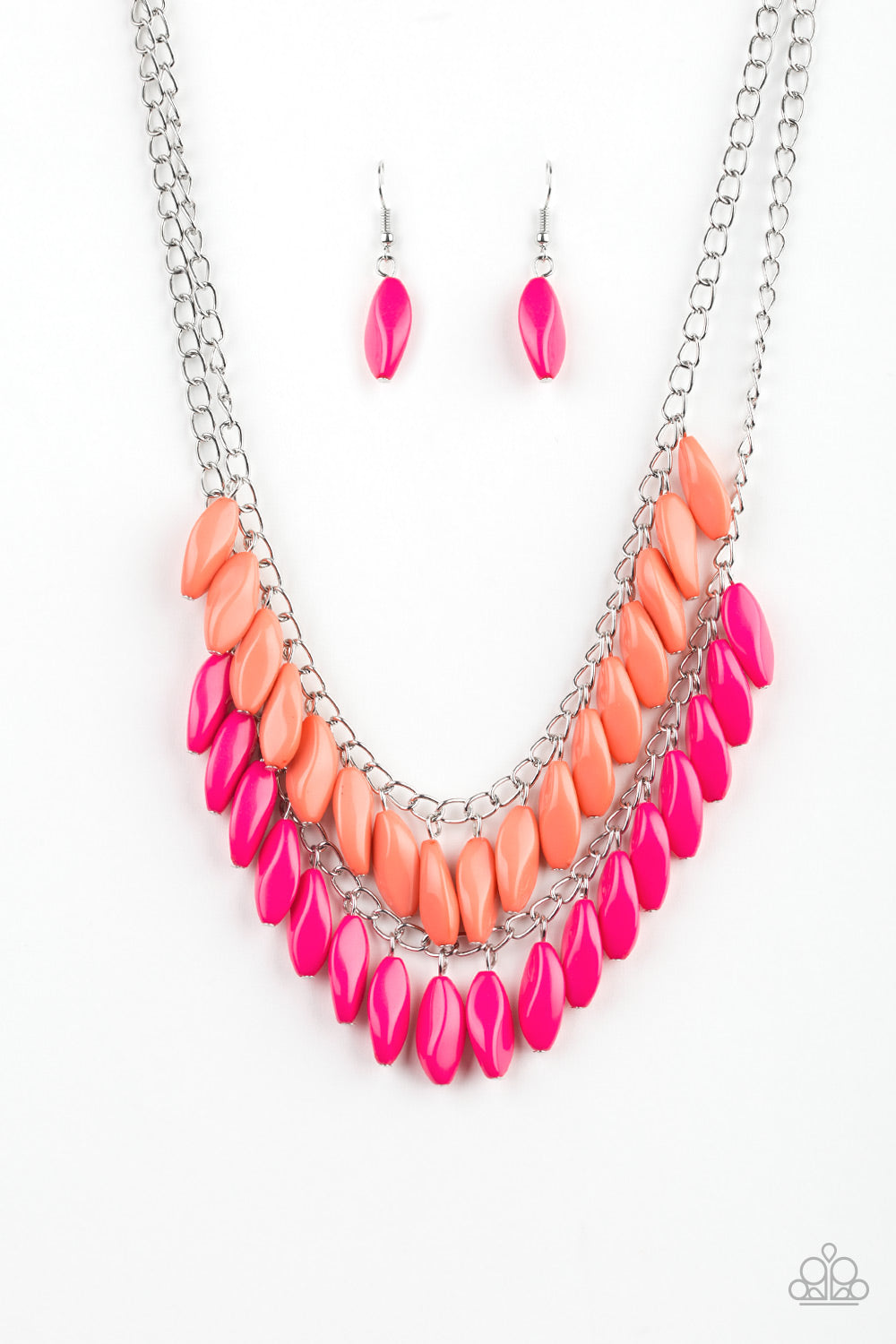 Beaded Boardwalk - Pink Necklace