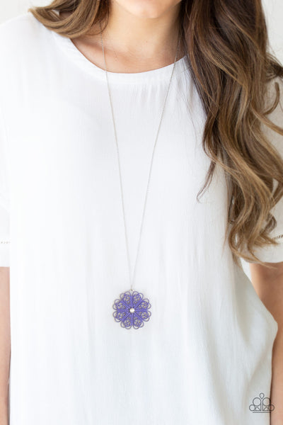 Spin Your PINWHEELS - Purple necklace