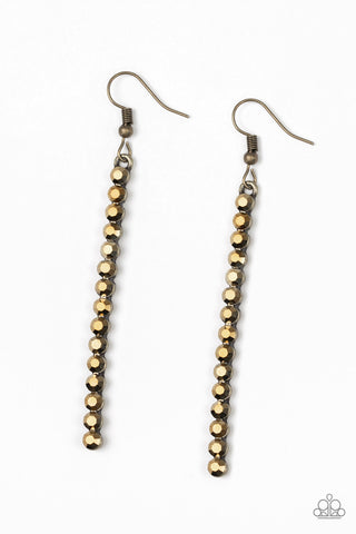 Grunge Meets Glamour - Brass earrings