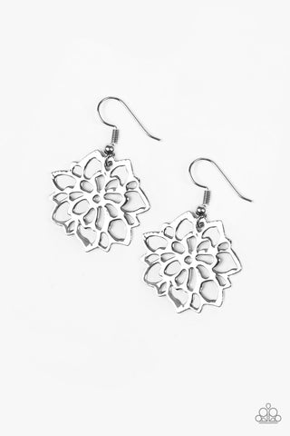 Darling Dahlia - Silver earrings