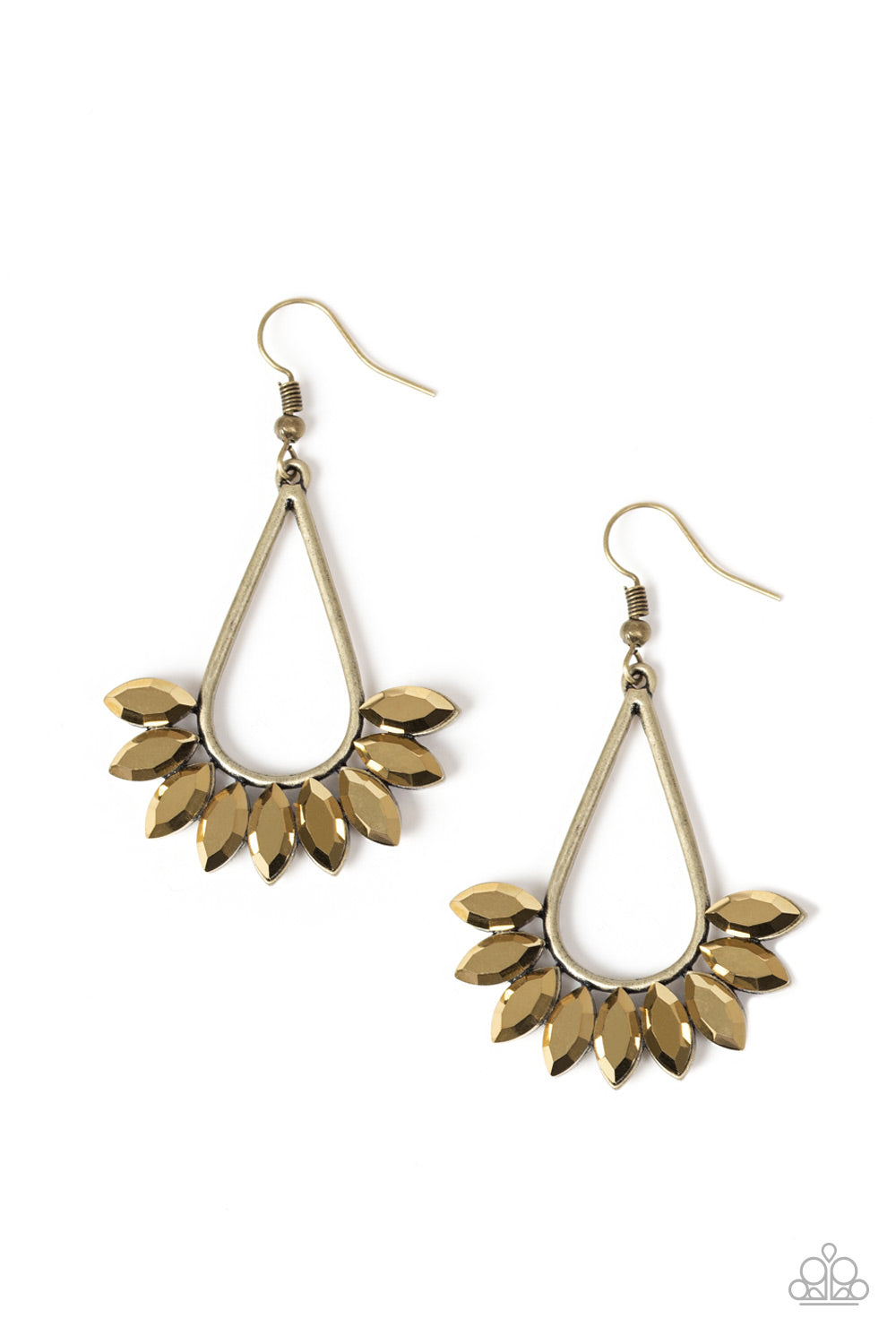 Be On Guard - Brass earrings