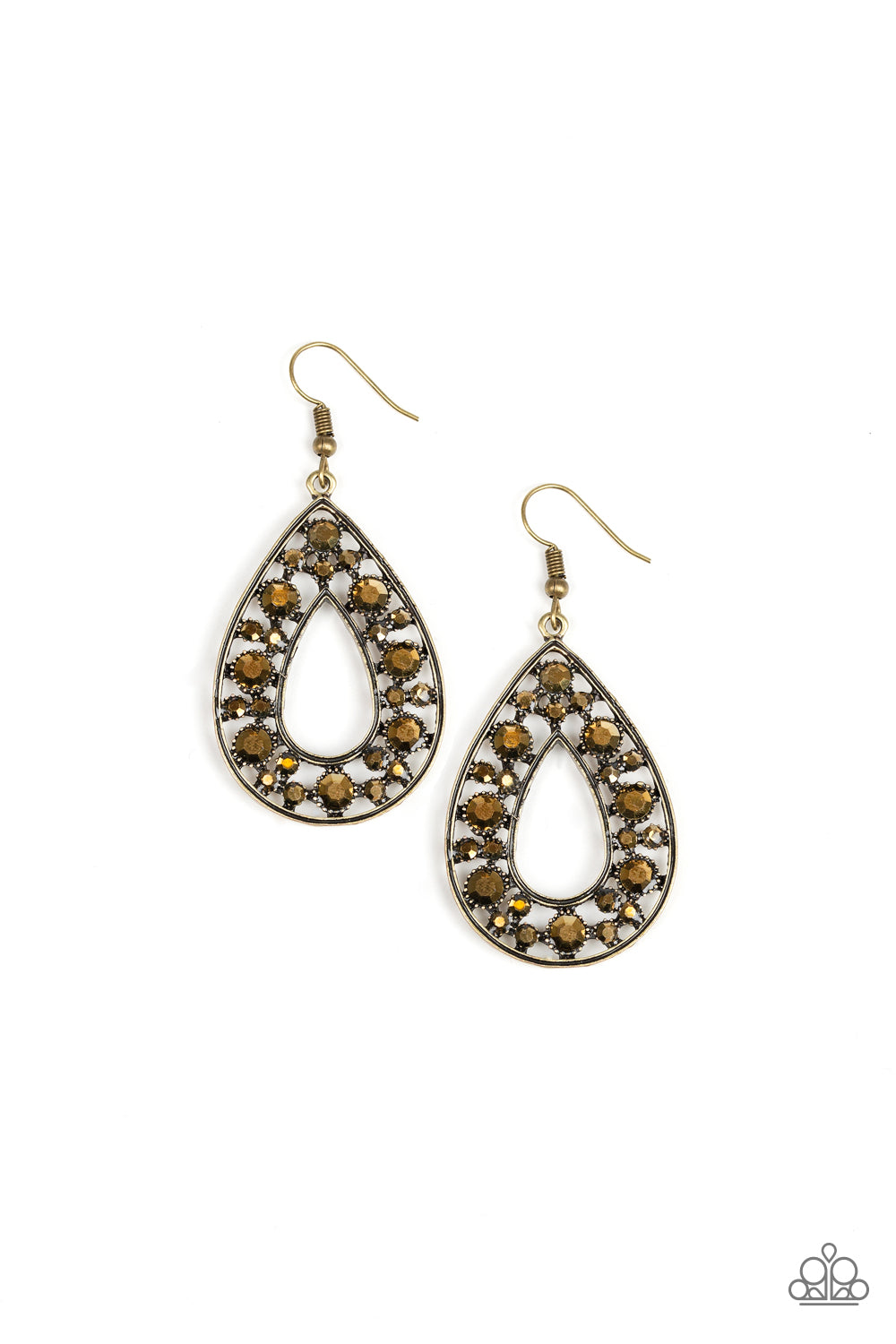 Midnight Magic - Brass Earring