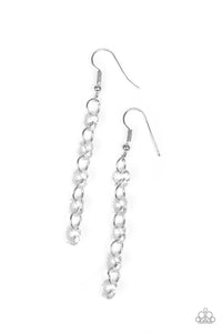 Trickle-Down Effect - White earrings