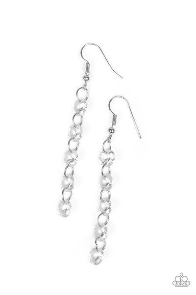 Trickle-Down Effect - White earrings