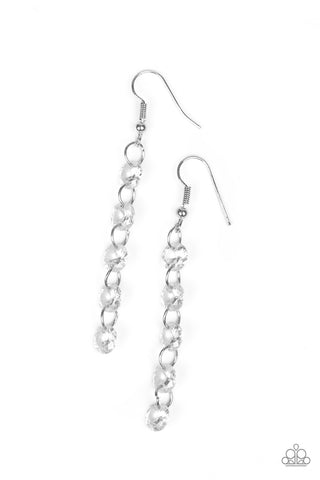 Trickle-Down Effect - White earrings