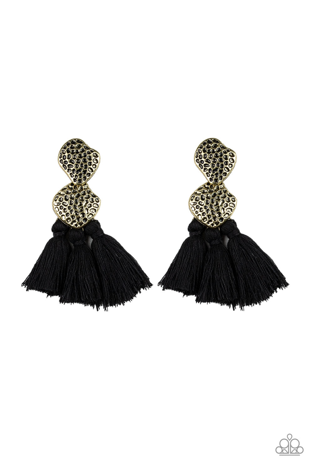 Tenacious Tassel - Black Earrings