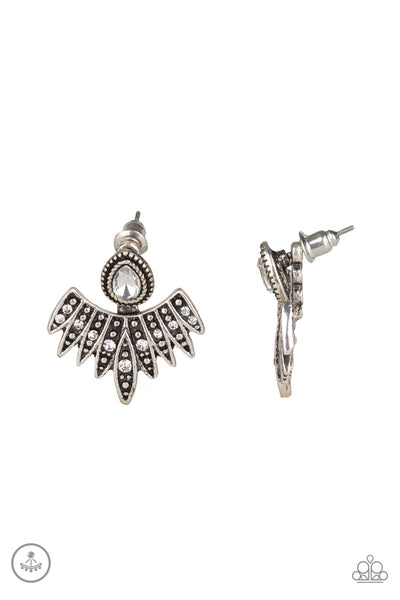 Wing Fling - White Earring